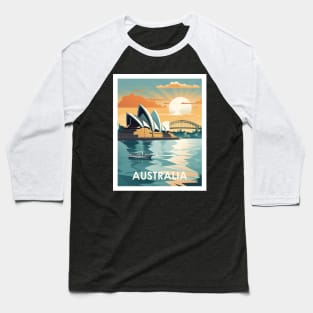 AUSTRALIA Art Baseball T-Shirt